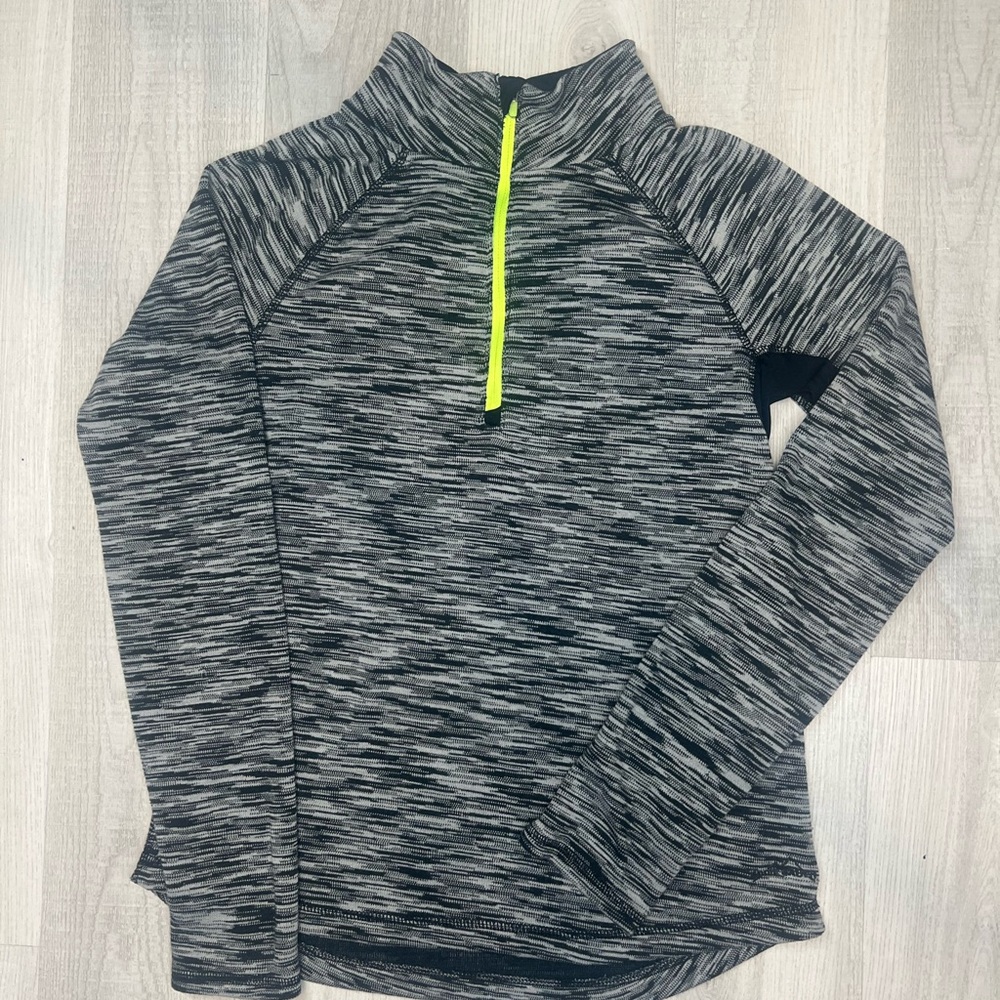 Eddie Bauer Black & Gray Quarter-Zip Pullover